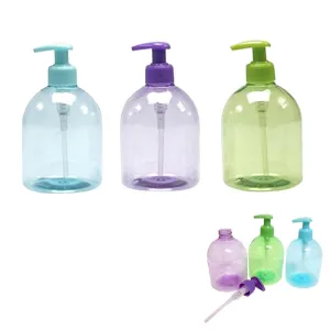 3Pc Plastic Bottle Dispenser Liquid Soap Pump Lotion Refillable Empty Cream 17oz