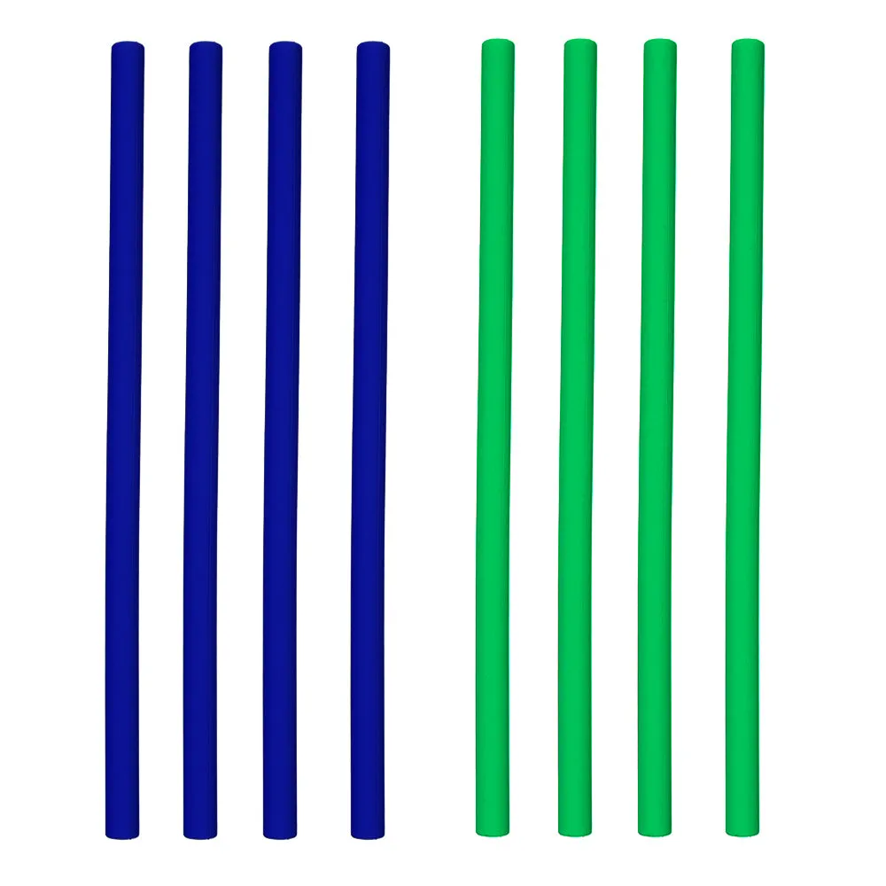 8 Pcs Silicone Drinking Straws Straight Food Grade Reusable Cleaning Brushes Set