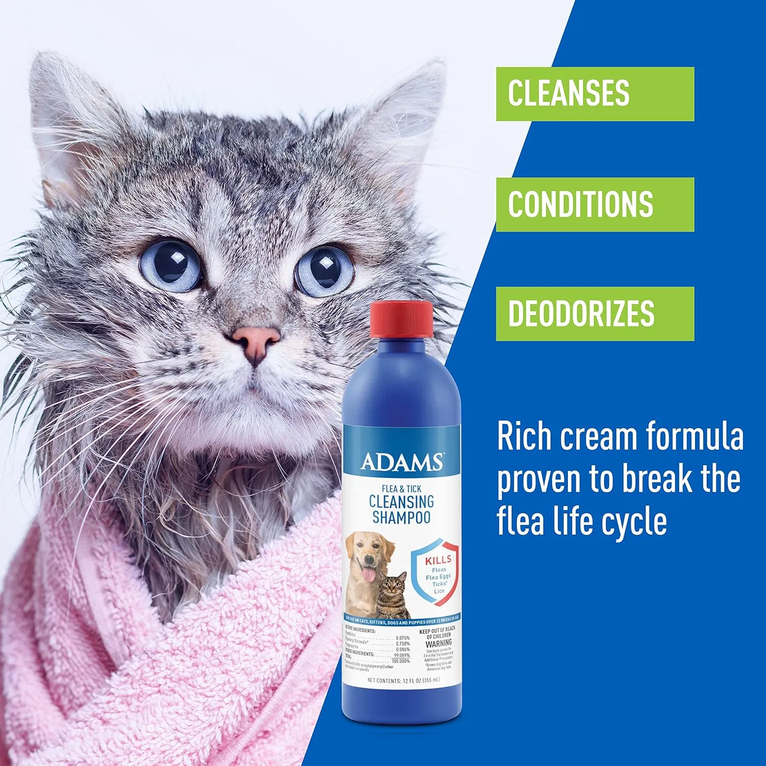 Adams Flea & Tick Cleansing Shampoo