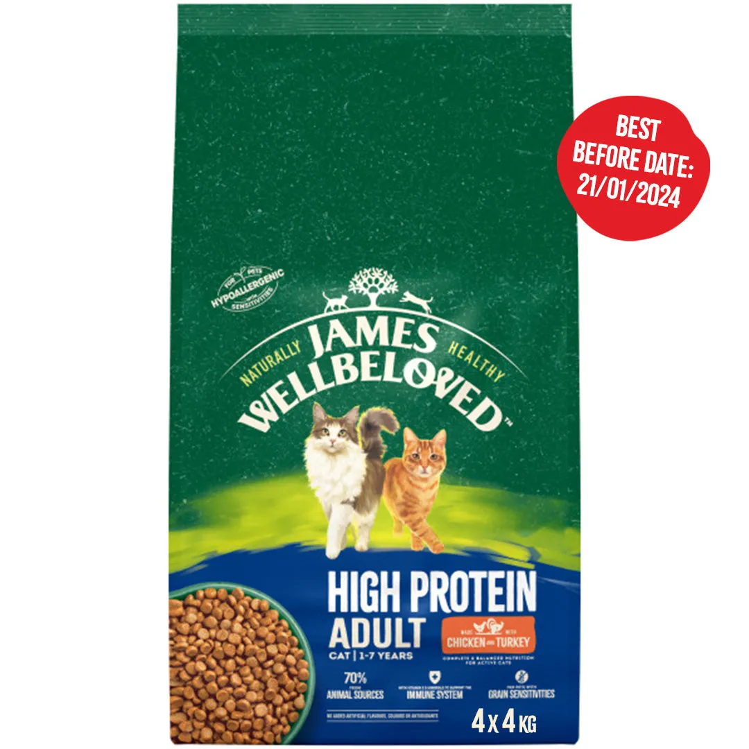 Adult Chicken & Turkey High Protein Dry Cat Food