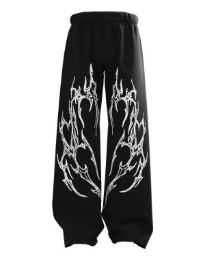 Bexor Black Unisex Straight Fit Baggy Pants