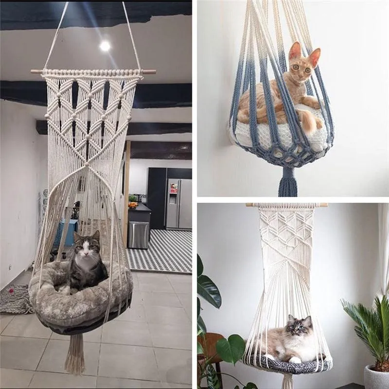 Bohemian Style Cotton Cat Bed Tapestry