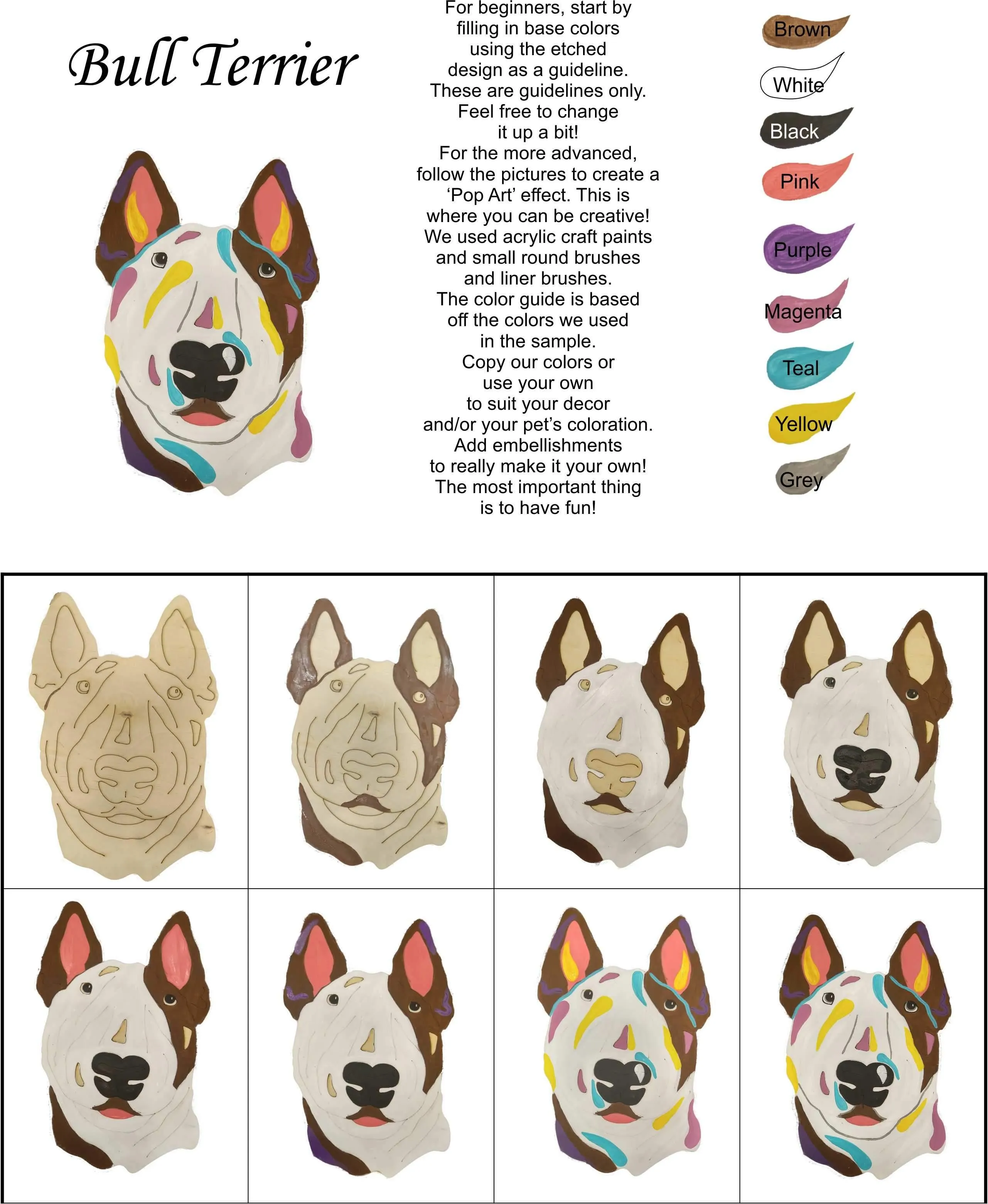 Bull Terrier-DIY Pop Art Paint Kit
