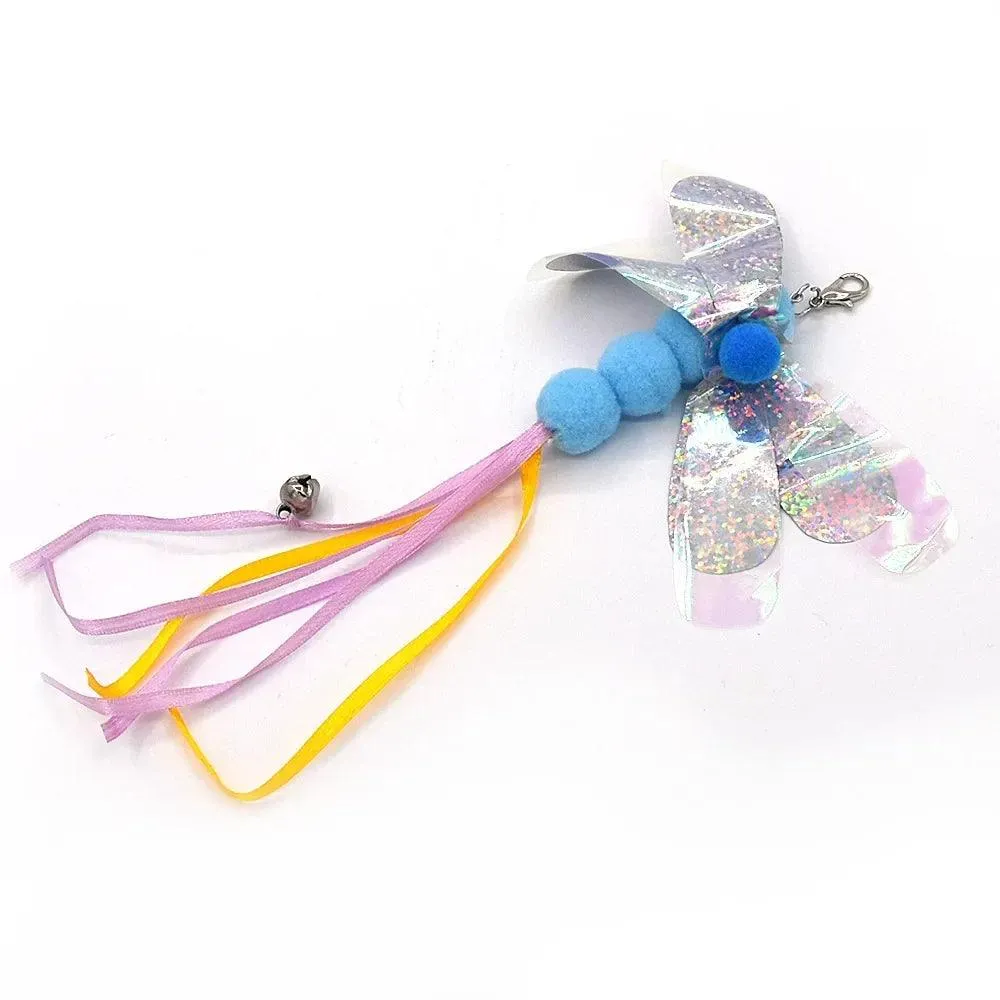 Butterfly Cat Wand Toy: Pole & Attachments