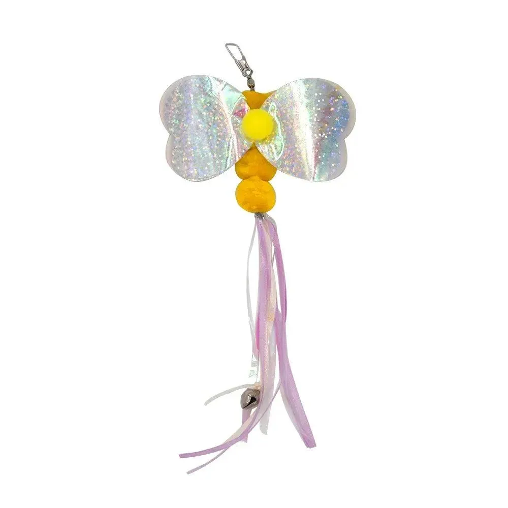 Butterfly Cat Wand Toy: Pole & Attachments