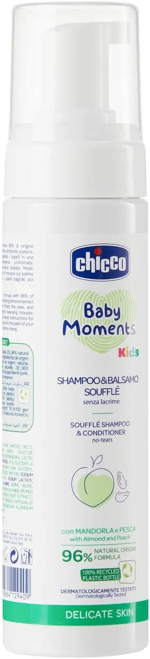 Chicco Baby Moments Soufflè Shampoo & Conditioner No Tears - 150mL