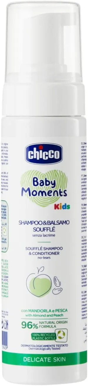 Chicco Baby Moments Soufflè Shampoo & Conditioner No Tears - 150mL