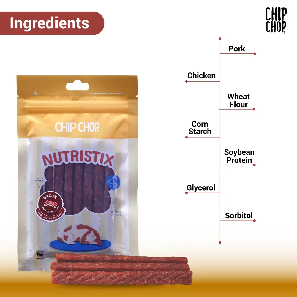 Chip Chops Bacon Nutristix Dog Treats (Limited Shelf Life)