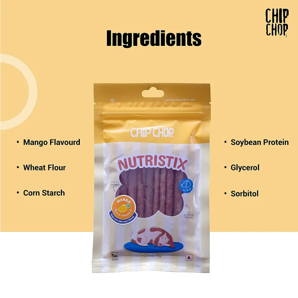 Chip Chops Mango Nutristix Dog Treats