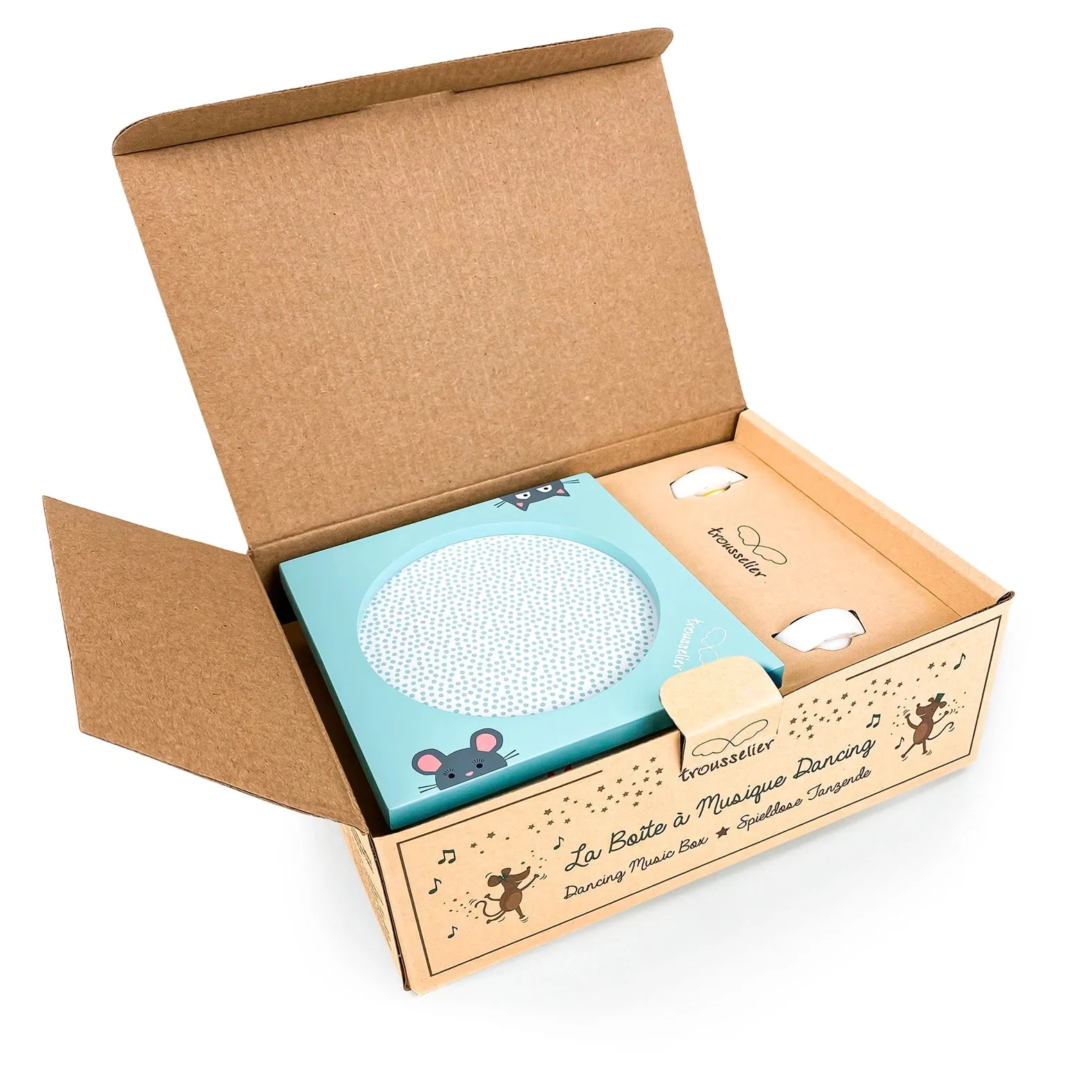 Dancing Cat & Mouse Music Box