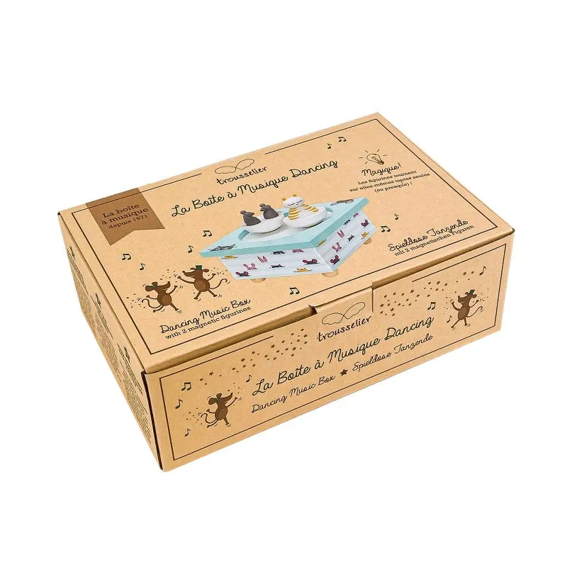 Dancing Cat & Mouse Music Box