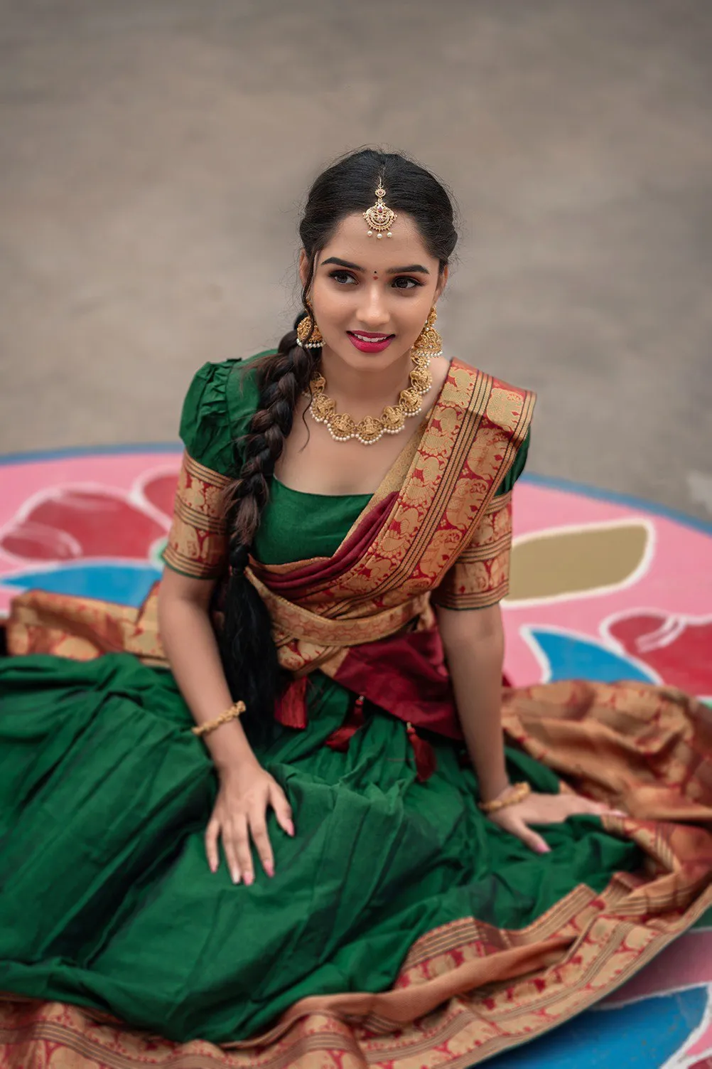 Designer Narayan Pet stunning Lehenga, Blouse, and Dupatta Set