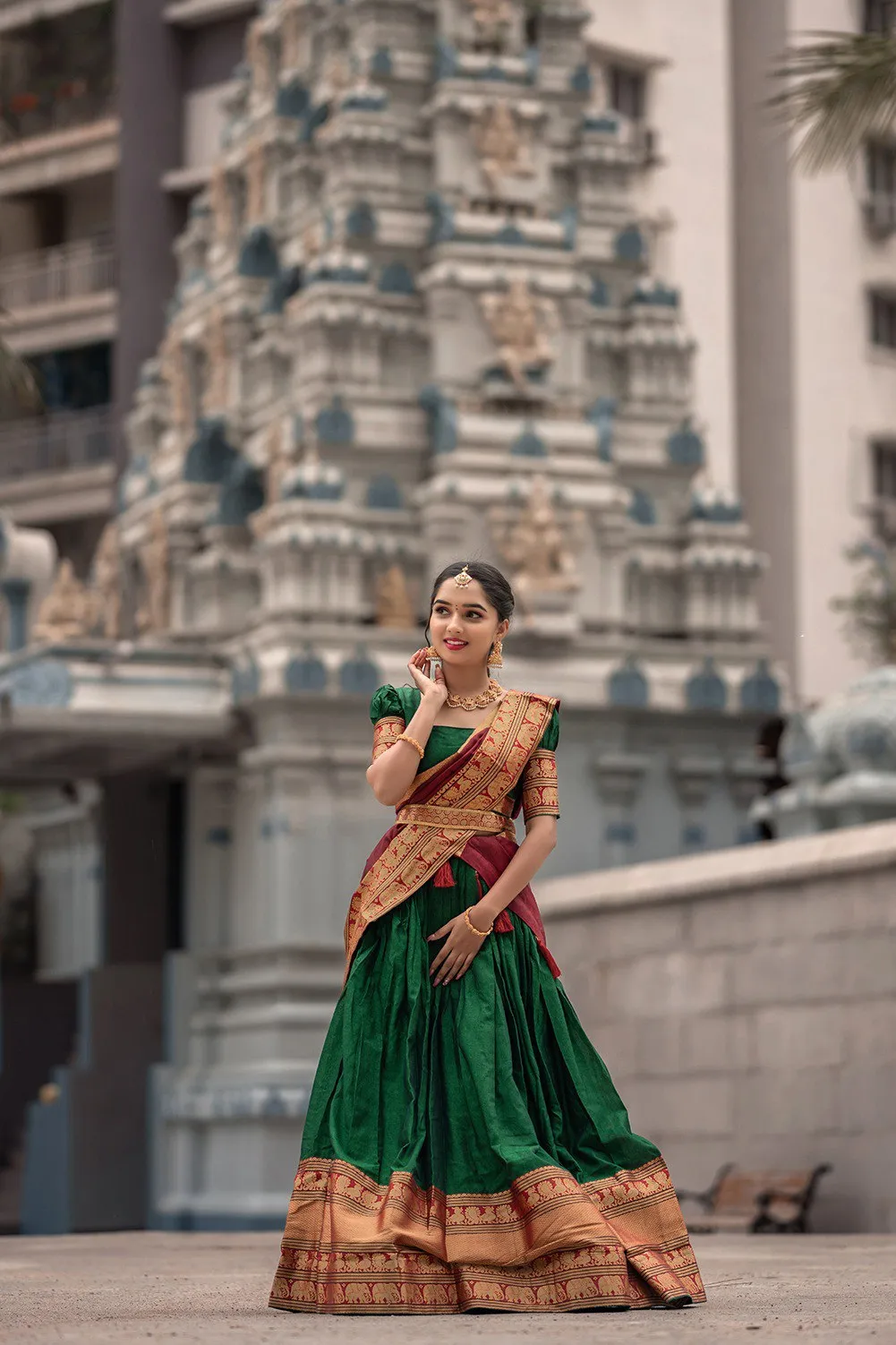 Designer Narayan Pet stunning Lehenga, Blouse, and Dupatta Set