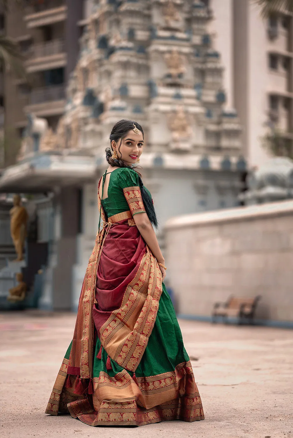 Designer Narayan Pet stunning Lehenga, Blouse, and Dupatta Set