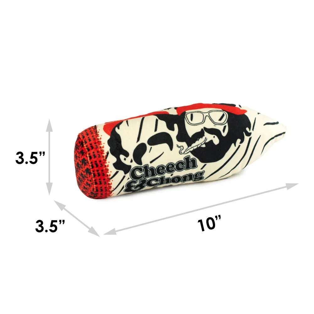 Dog Toy Squeaker Plush - CHEECH & CHONG Faces Joint