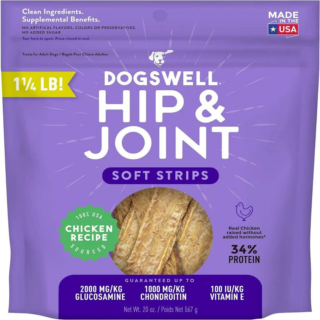 Dogswell Hip & Joint Grain Free Chicken Soft Strips