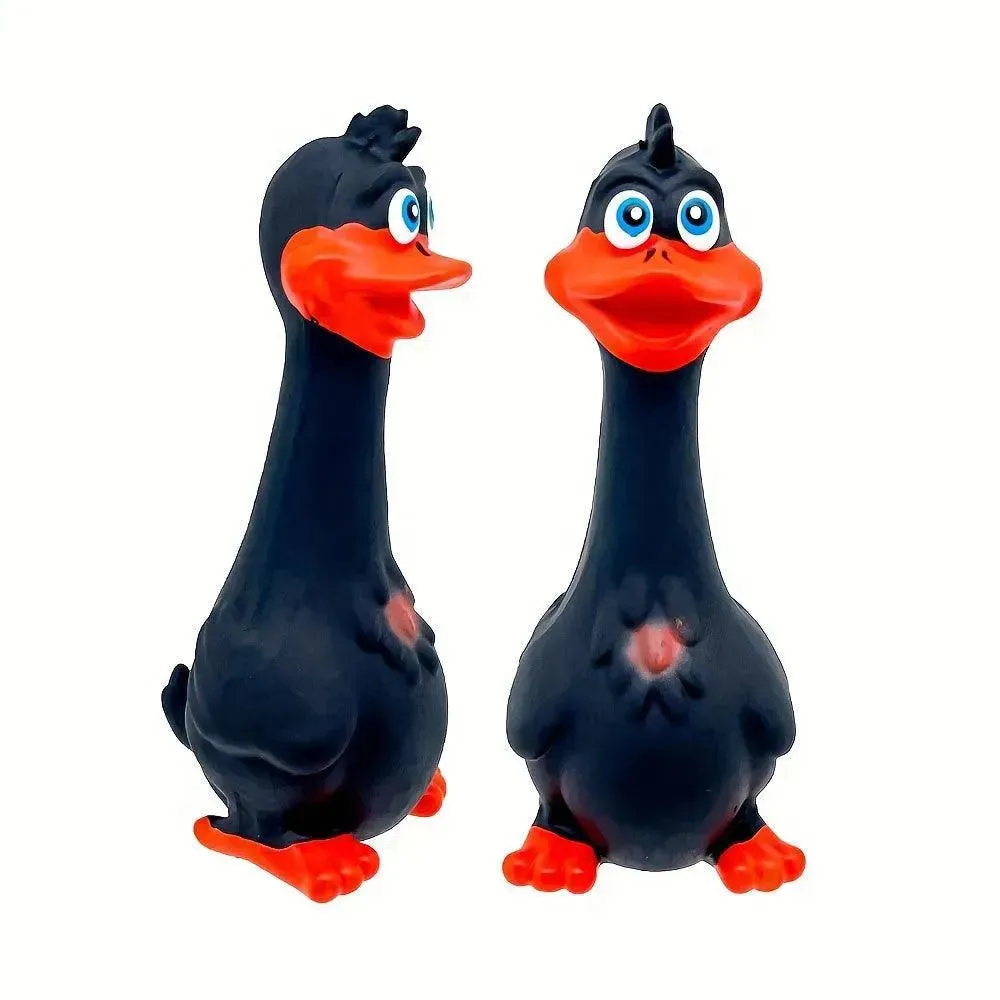 Duck/Chicken Chew Toy - Tough & Squeaky for Dogs
