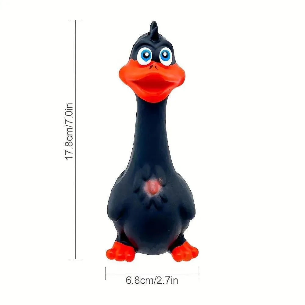Duck/Chicken Chew Toy - Tough & Squeaky for Dogs