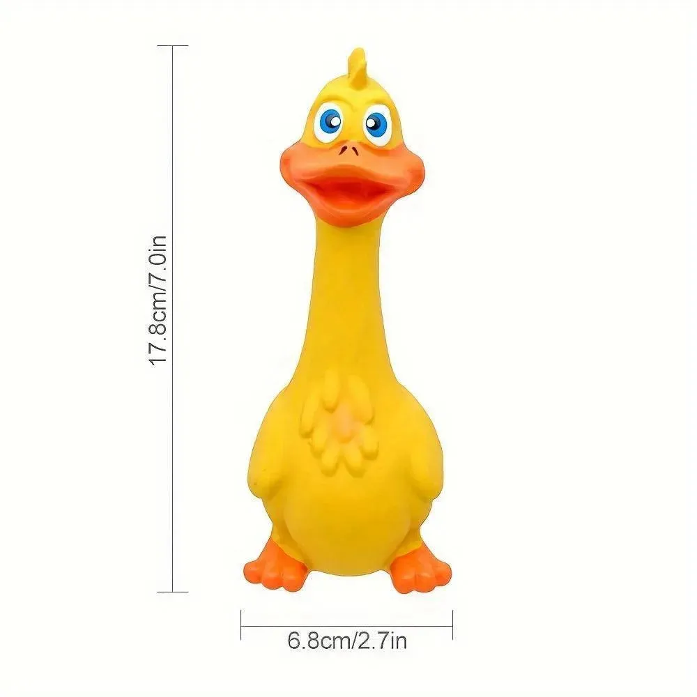 Duck/Chicken Chew Toy - Tough & Squeaky for Dogs