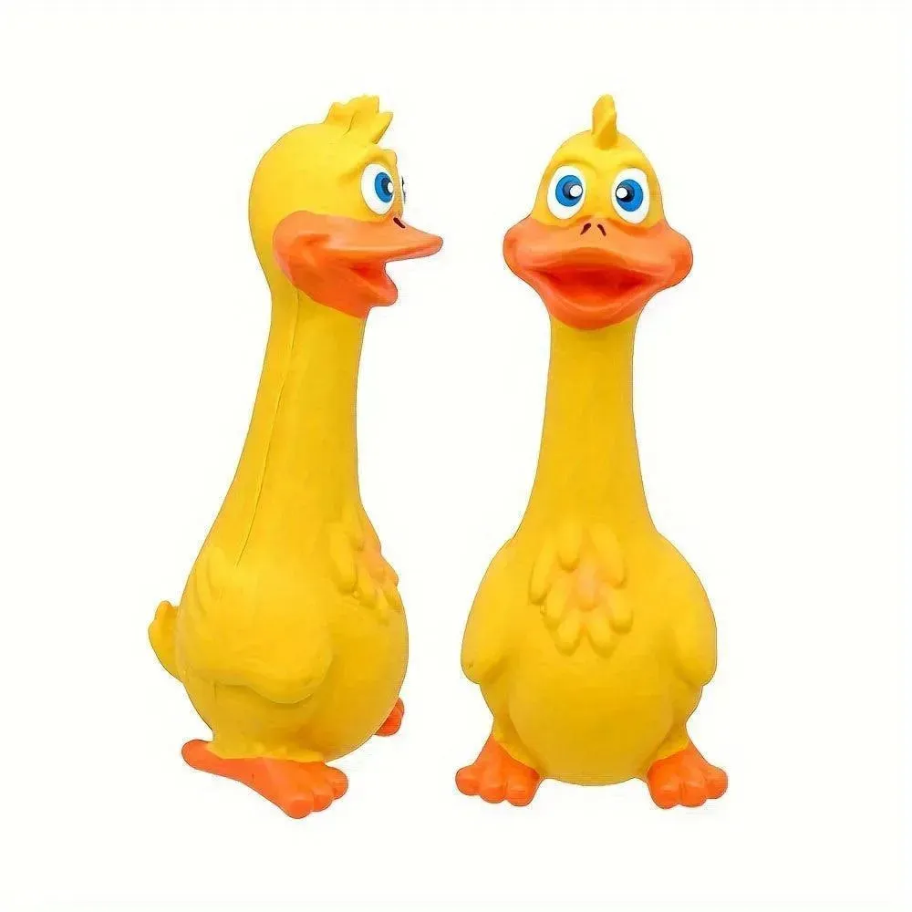 Duck/Chicken Chew Toy - Tough & Squeaky for Dogs