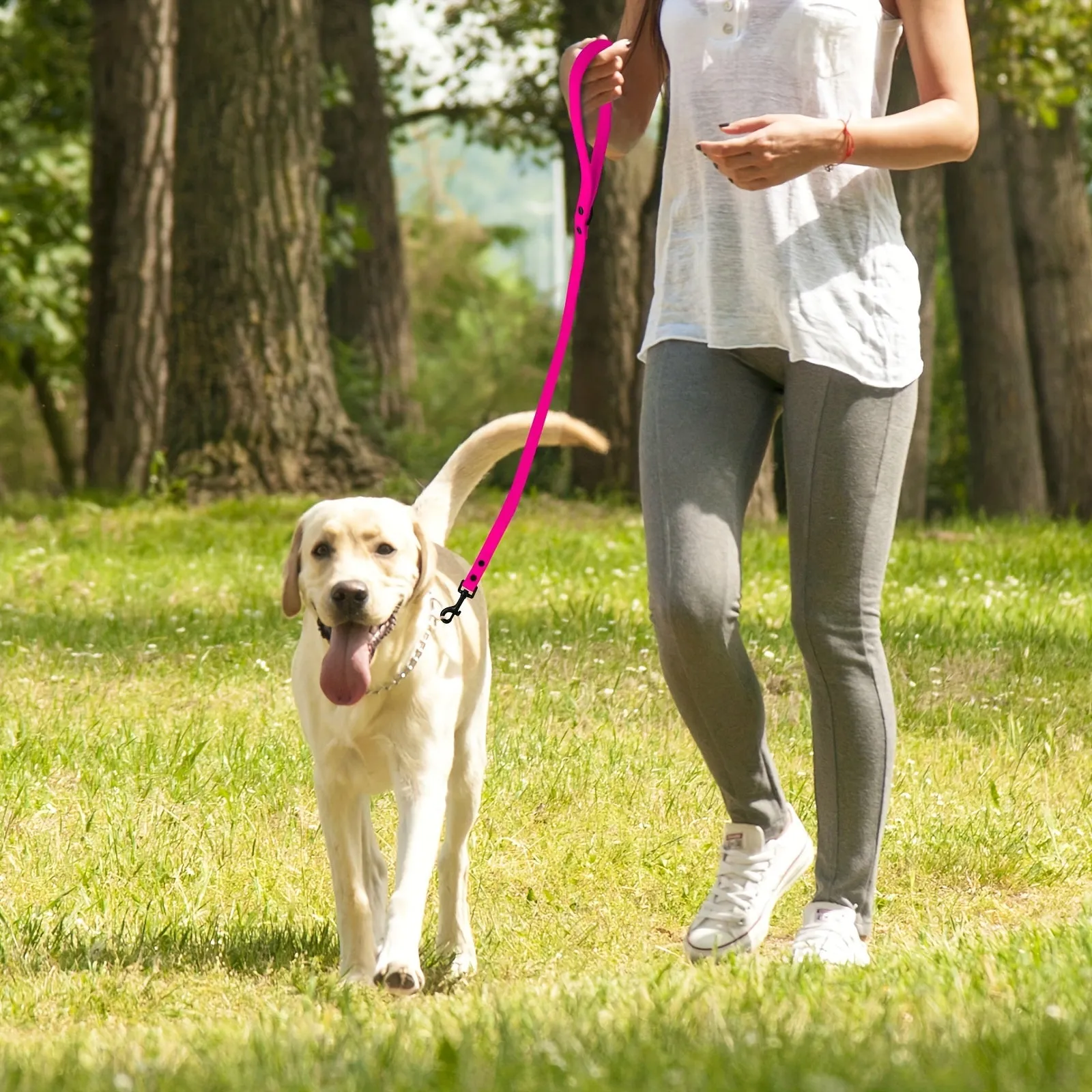 Durable Waterproof PVC Dog Leash - Easy to Clean, Durable Dog Walking Lead for Outdoor Adventures