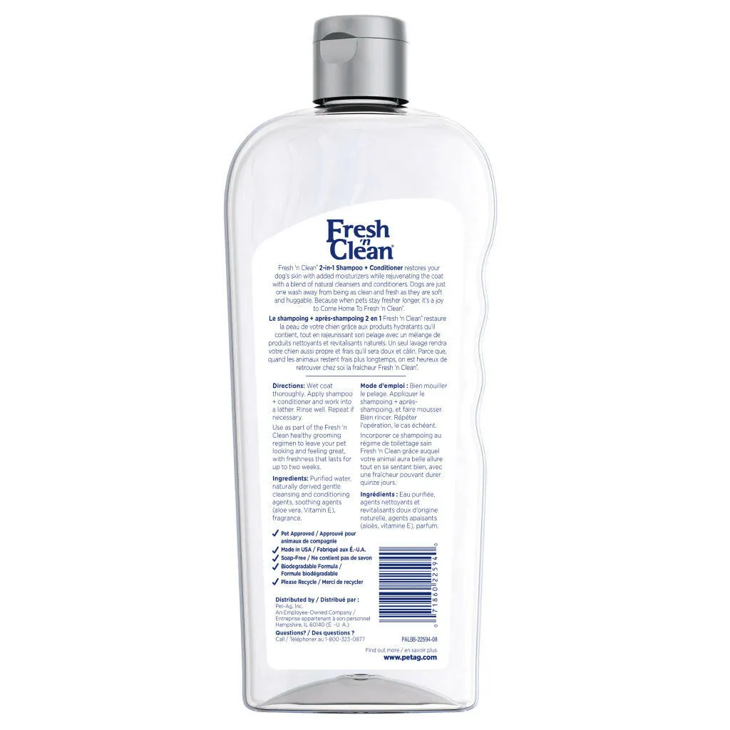 Fresh 'n Clean® 2-in-1 Conditioning Shampoo For Dogs- Baby Powder Scent (18 oz)