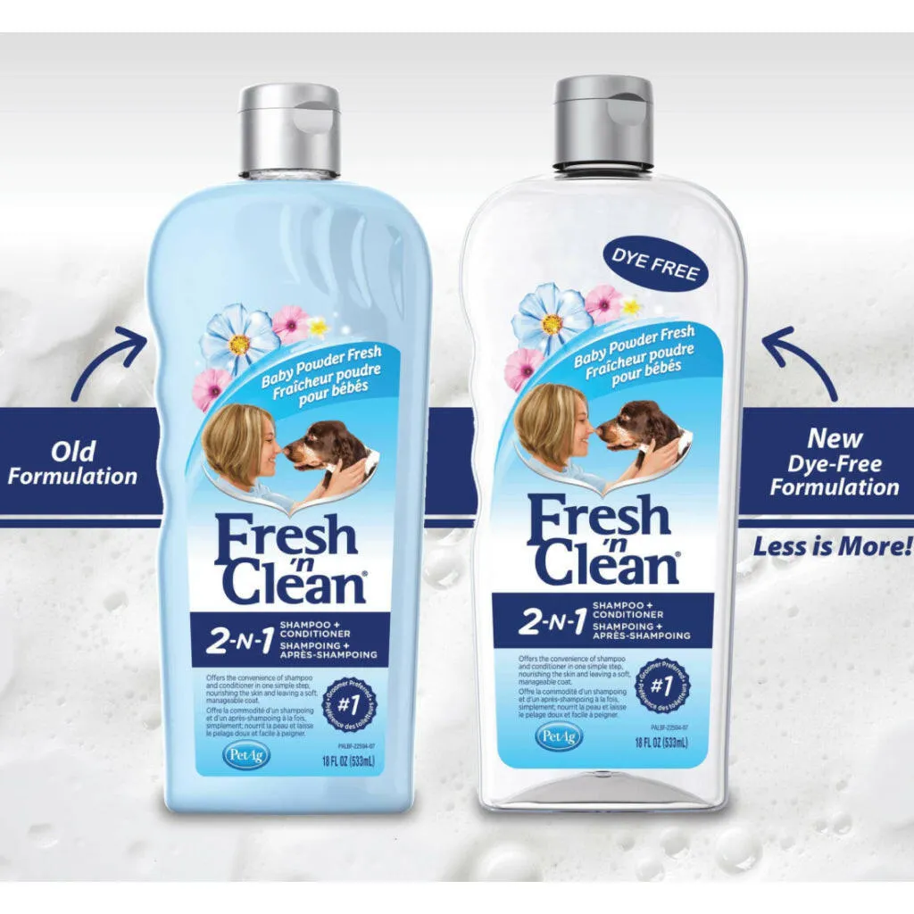 Fresh 'n Clean® 2-in-1 Conditioning Shampoo For Dogs- Baby Powder Scent (18 oz)