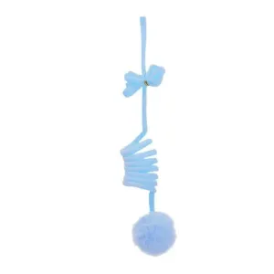 Interactive Cat Toy with Spring Rope and Plush Ball
