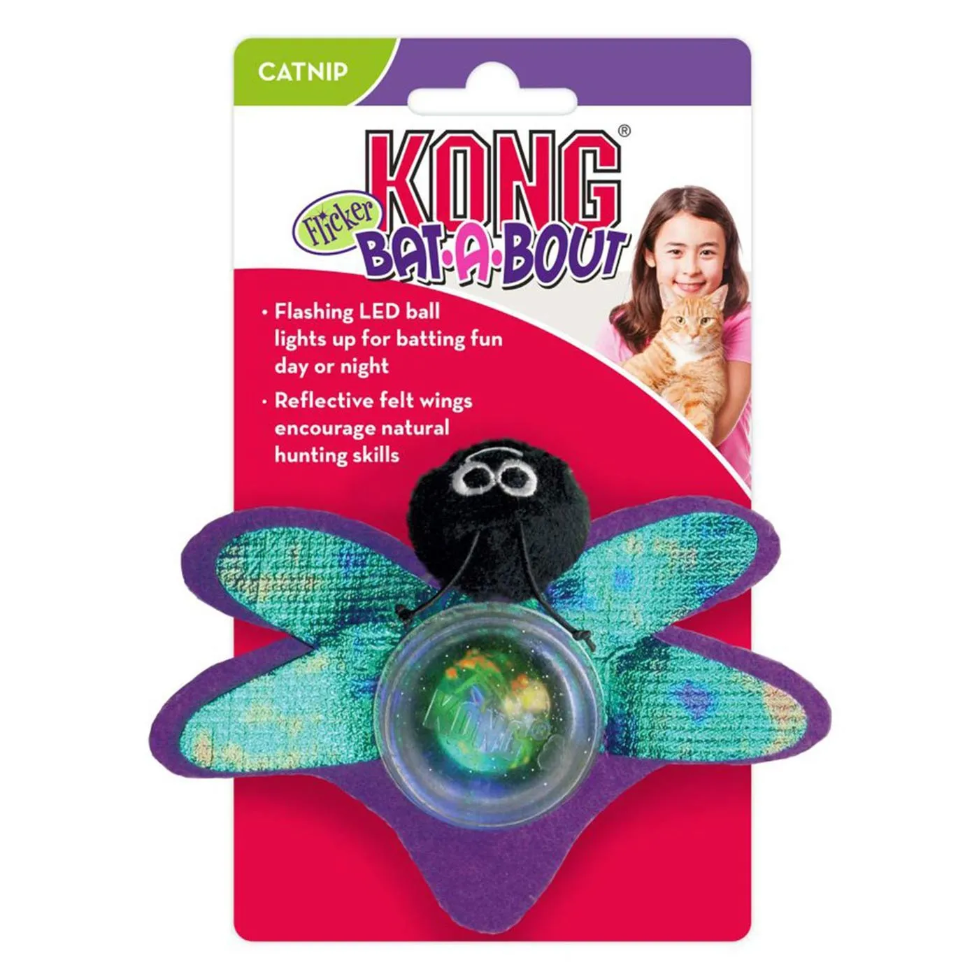 KONG Cat Bat About Flicker Firefly