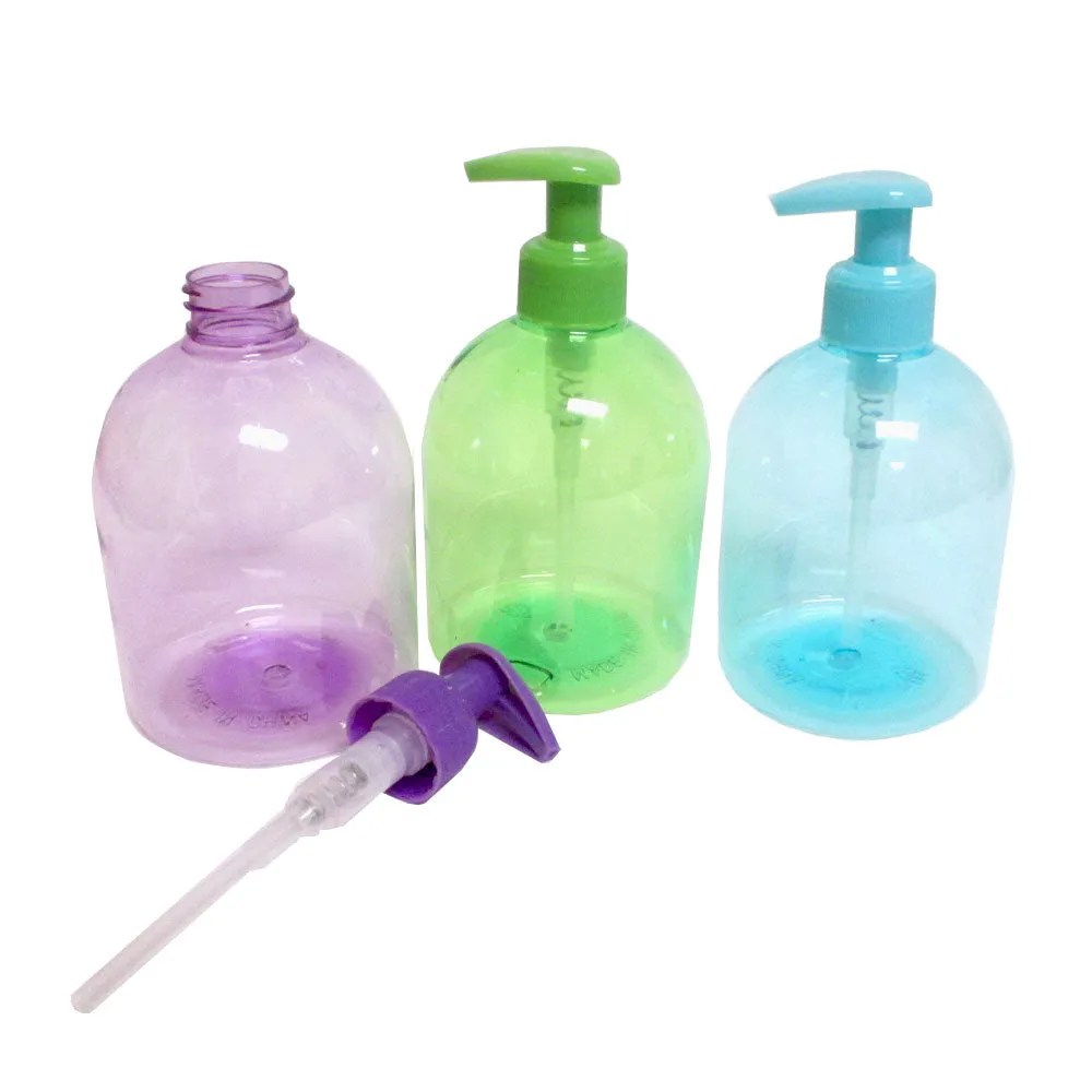 Liquid Soap Dispenser Pump Lotion Refillable Empty Bottle Plastic Jar Cream 17oz