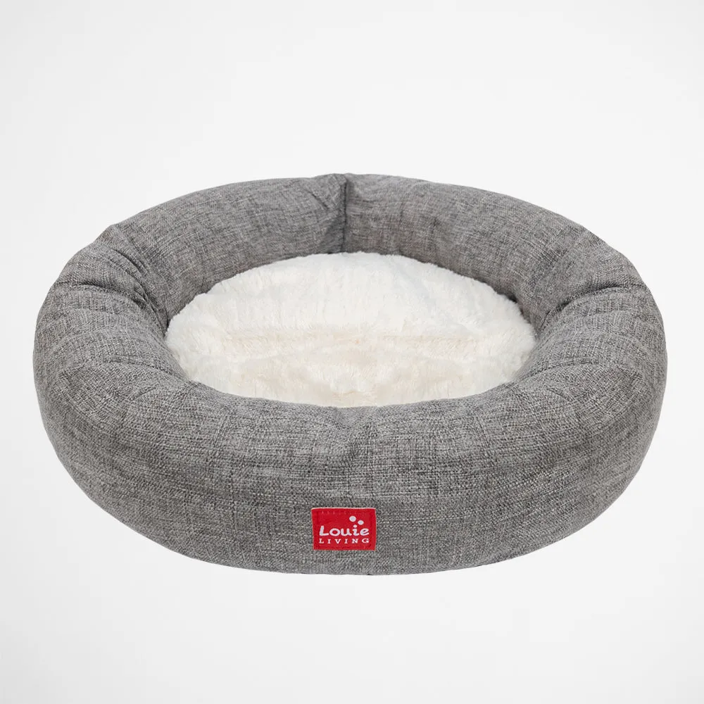 Louie Living | Donut Lounger Pet Bed - Grey