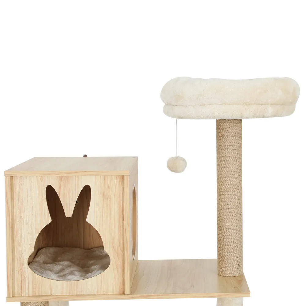 Medium Cat Tree with Sisal Posts & Plush Beds - i.Pet