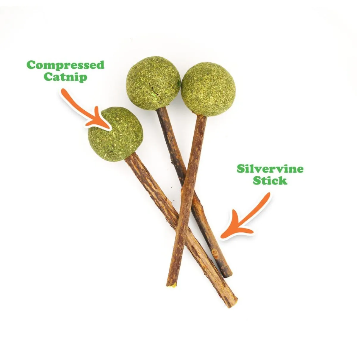 Meowijuana Lollies Silvervine Sticks With Catnip Cat Toy