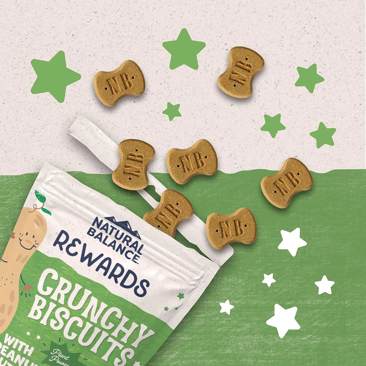 Natural Balance Rewards Crunchy Biscuits with Peanut Butter Dog Treats, 14-oz