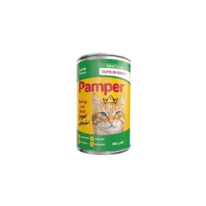 Pamper Chunks In Gravy Lamb Wet Cat Food 385g