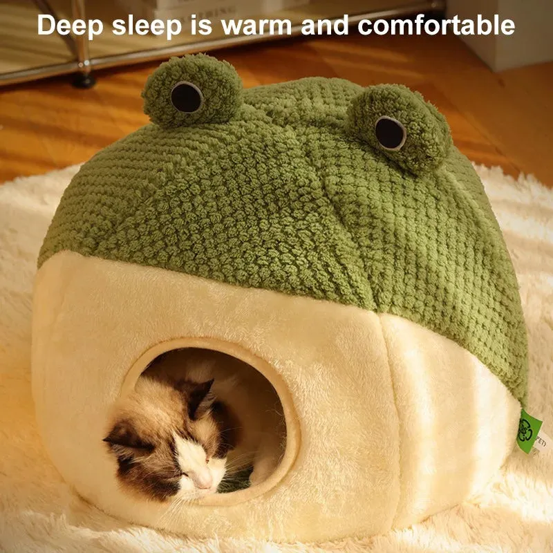 Pat and Pet Emporium | Pet Beds | Cartoon Frog Cat Dog House
