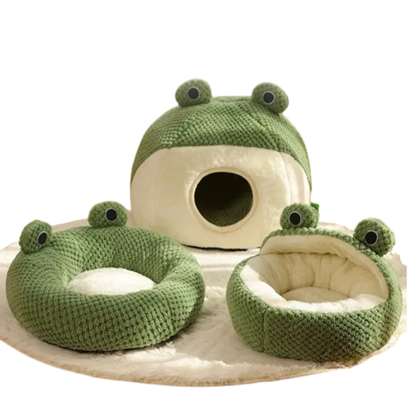 Pat and Pet Emporium | Pet Beds | Cartoon Frog Cat Dog House