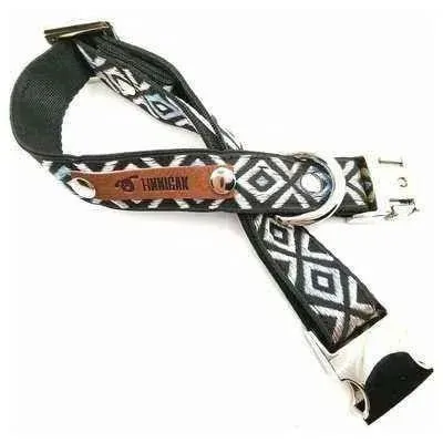 Personalised Cotton Dog Collar: Sapphire Elegance