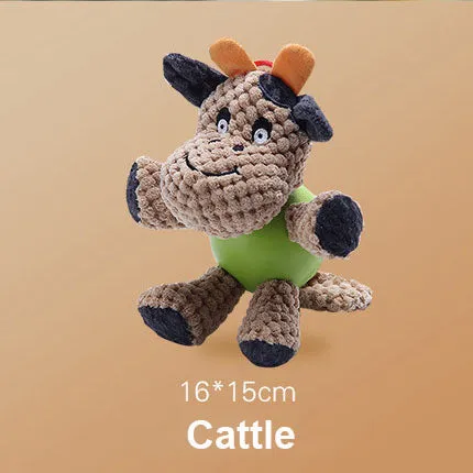 Pet Dog Toy Tough Dog Squeaky Toy Cute Dog Teething Toy for Medium Small Dogs
