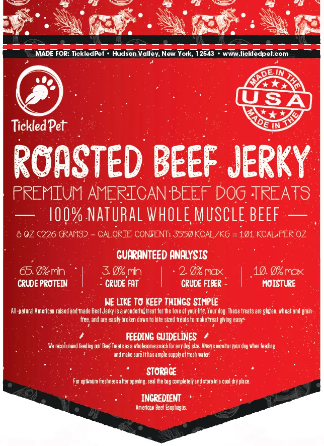 Premium Single Ingredient Beef Jerky Dog Treats