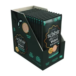 Schesir After Dark Velvet Adult Wet Cat Food Chicken/Quail Egg 80g x 12