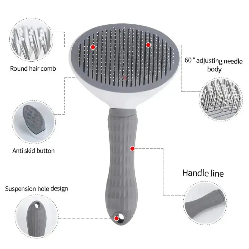 Self-Cleaning Pet Hair Removal Comb Cat Slicker Brush