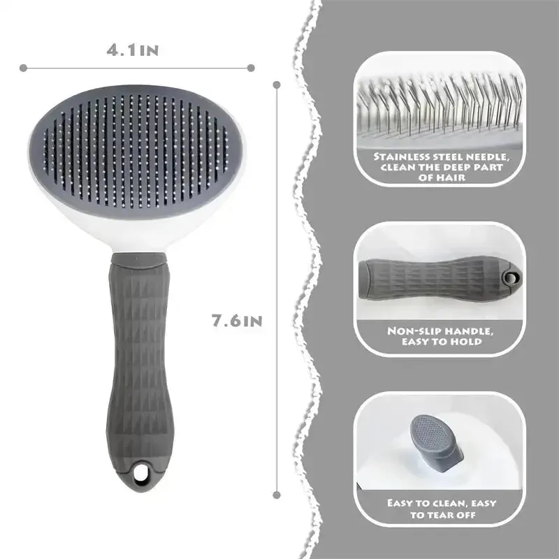 Self-Cleaning Pet Hair Removal Comb Cat Slicker Brush