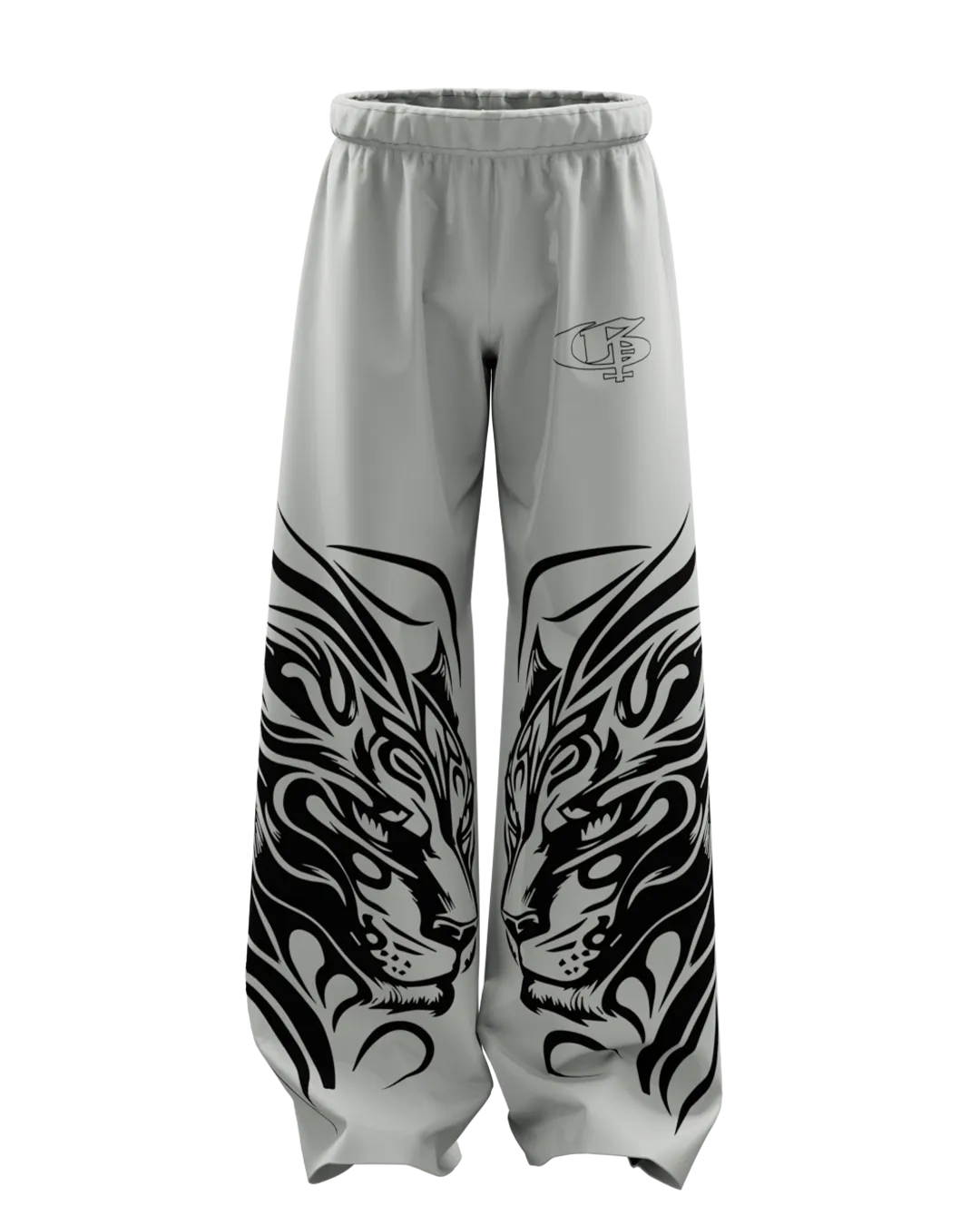 Shiro Unisex Grey Straight Fit Baggy Pants