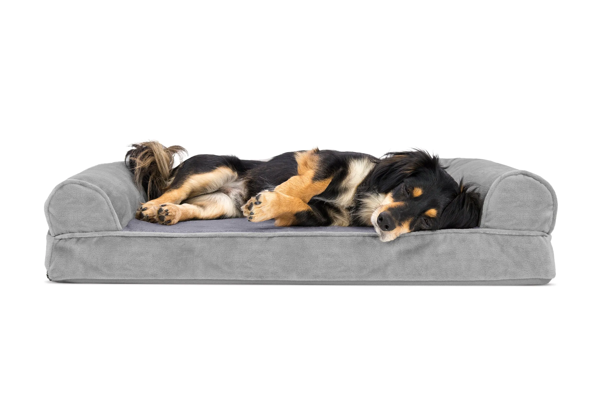 Sofa Dog Bed - Faux Fur & Velvet