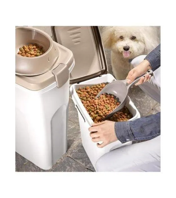 Stefanplast Premium Air Tight Food Container For Dogs & Cats (Bianco Trasparente, Clear)