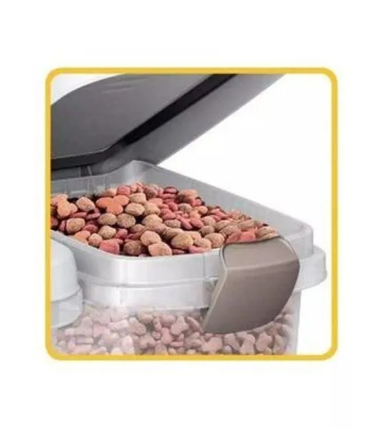 Stefanplast Premium Air Tight Food Container For Dogs & Cats (Bianco Trasparente, Clear)