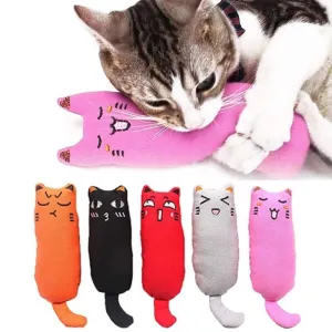 Teeth Grinding Cat Plush Toy