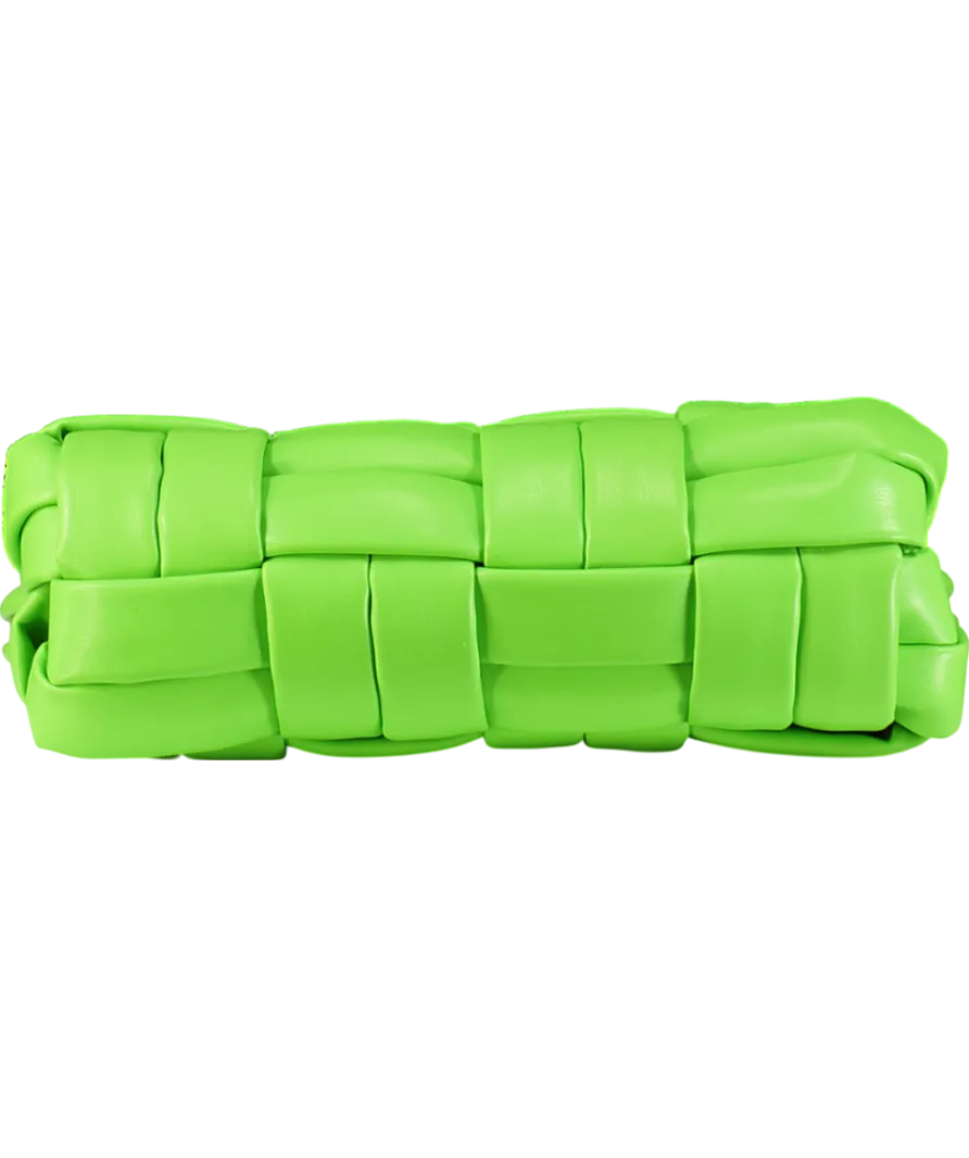 Themoir Green Bios Woven Mantis Pochette Clutch Bag With Crossbody Strap