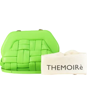 Themoir Green Bios Woven Mantis Pochette Clutch Bag With Crossbody Strap